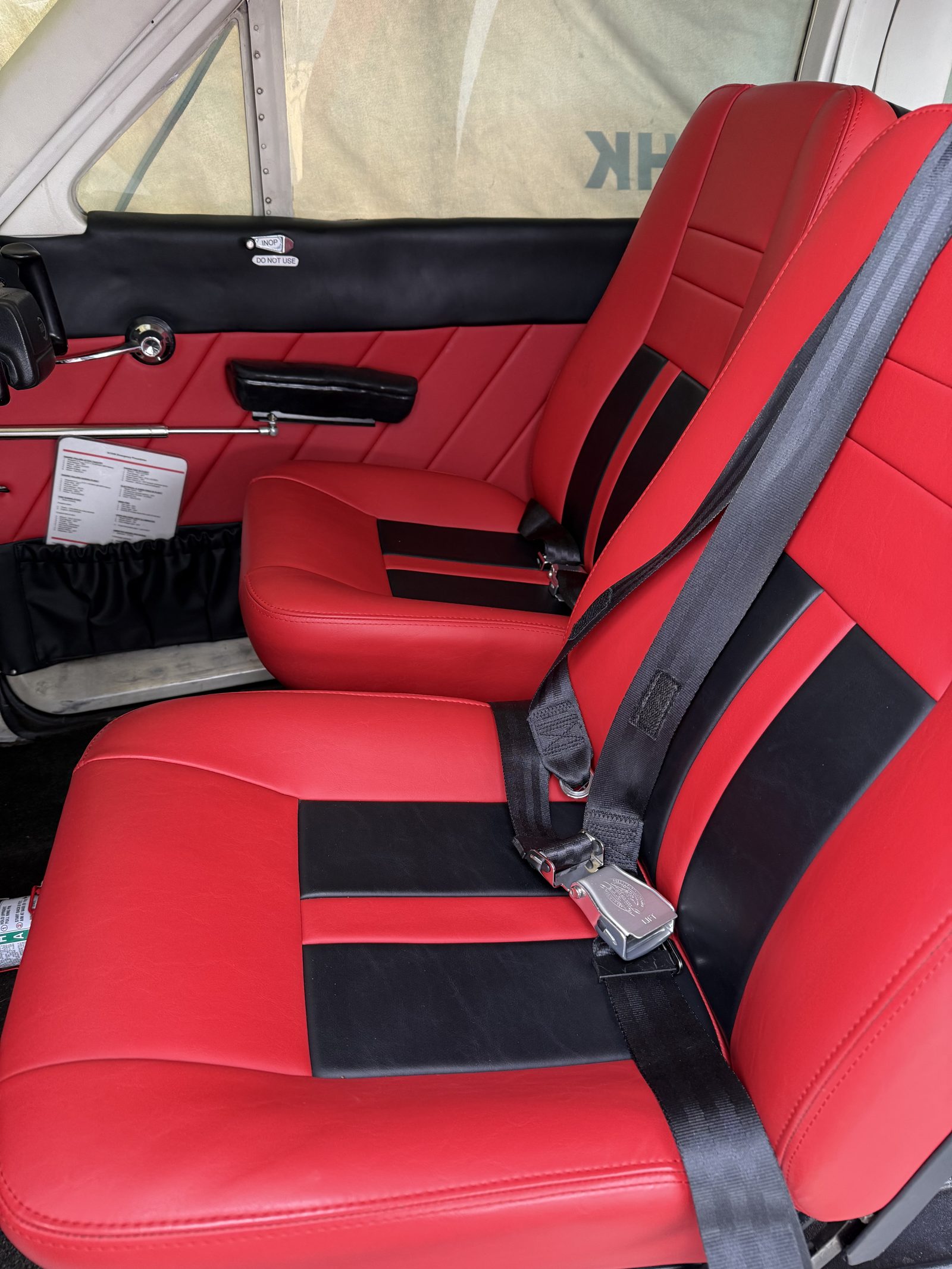 N13HK cabin with new red and black interior
